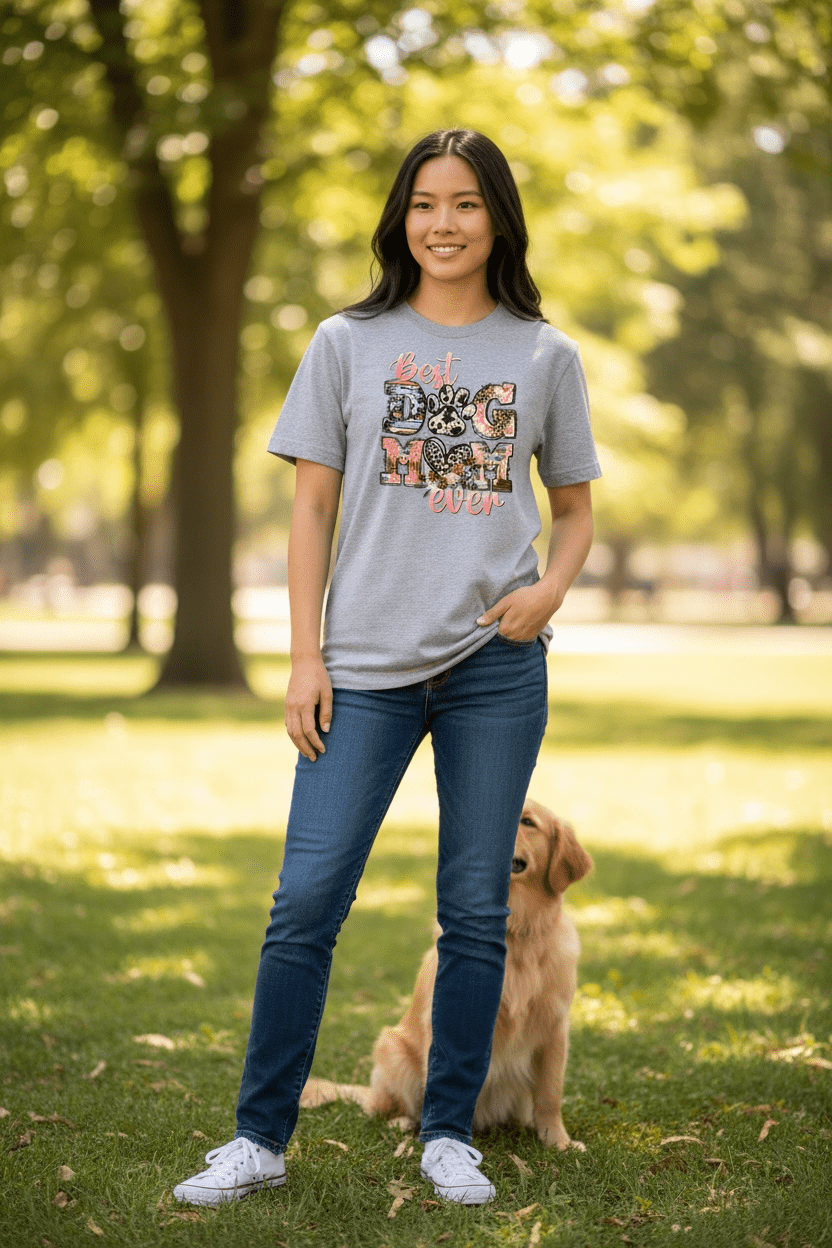 Best Dog Mom Graphic Tee for Dog Lovers - Nonna J's