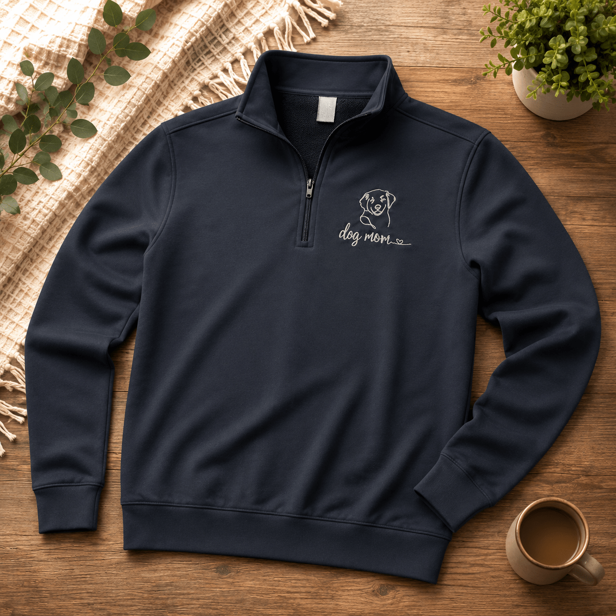 Dog Mom Performance Quarter Zip - Nonna J's