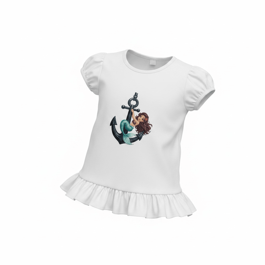Glitter Mermaid Outfit Navy Striped Pants For Girls - Nonna J's