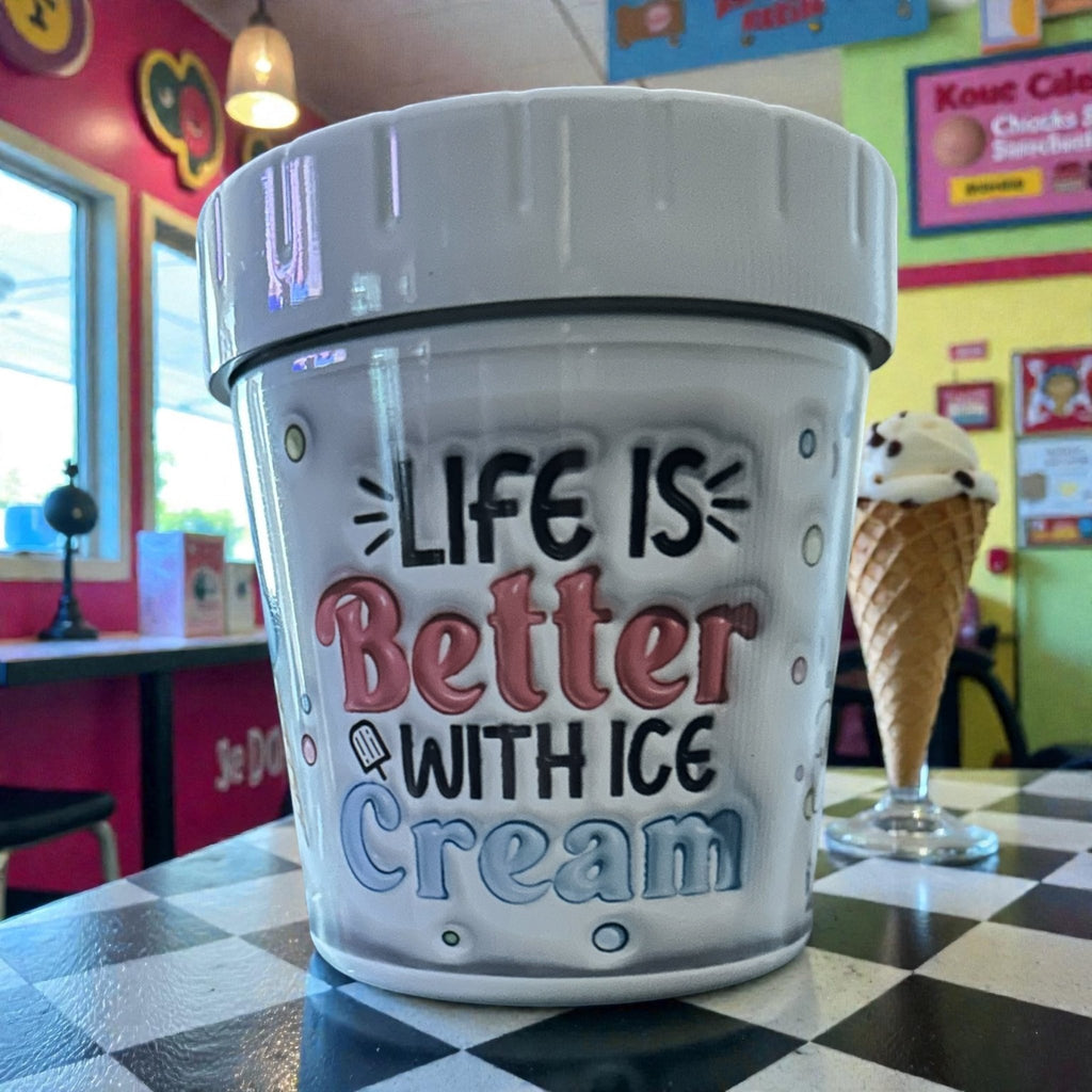 Life Is Better With Ice Cream Container - Nonna J's