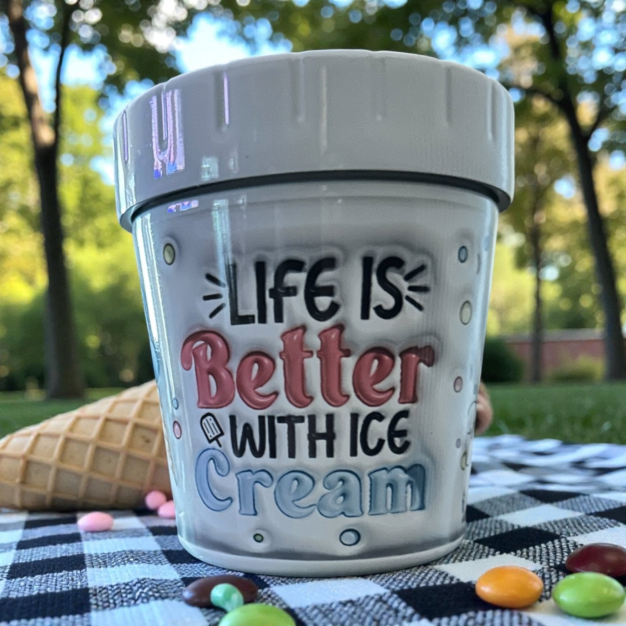 Life Is Better With Ice Cream Container - Nonna J's