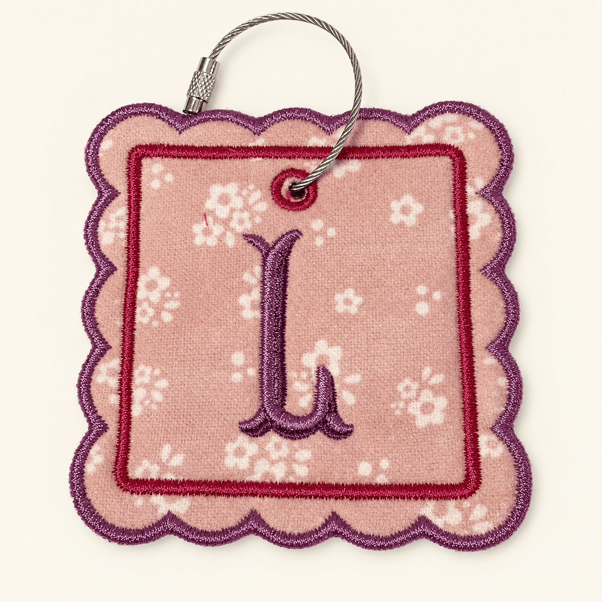 Personalized Embroidered Initial Fabric Bag Tag for Luggage and Backpacks - Nonna J's