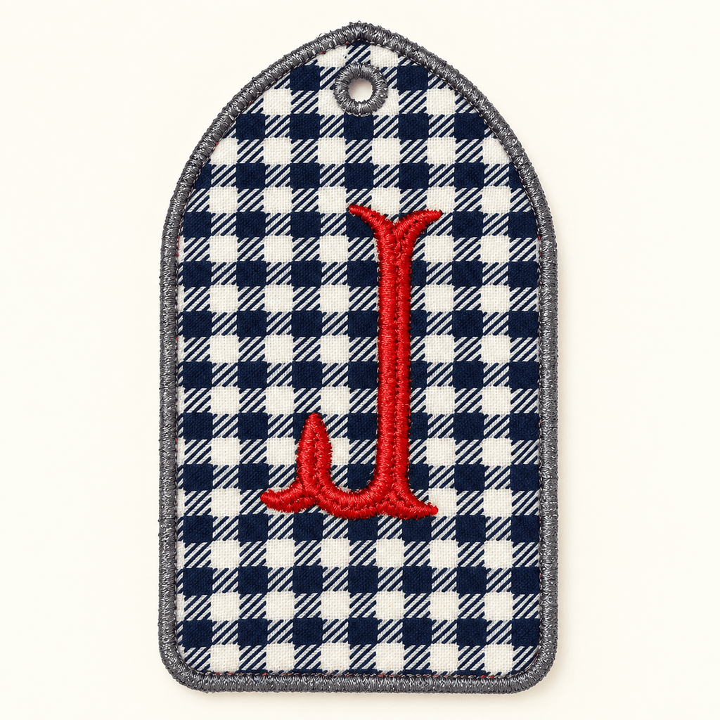 Personalized Embroidered Initial Fabric Bag Tag for Luggage and Backpacks - Nonna J's