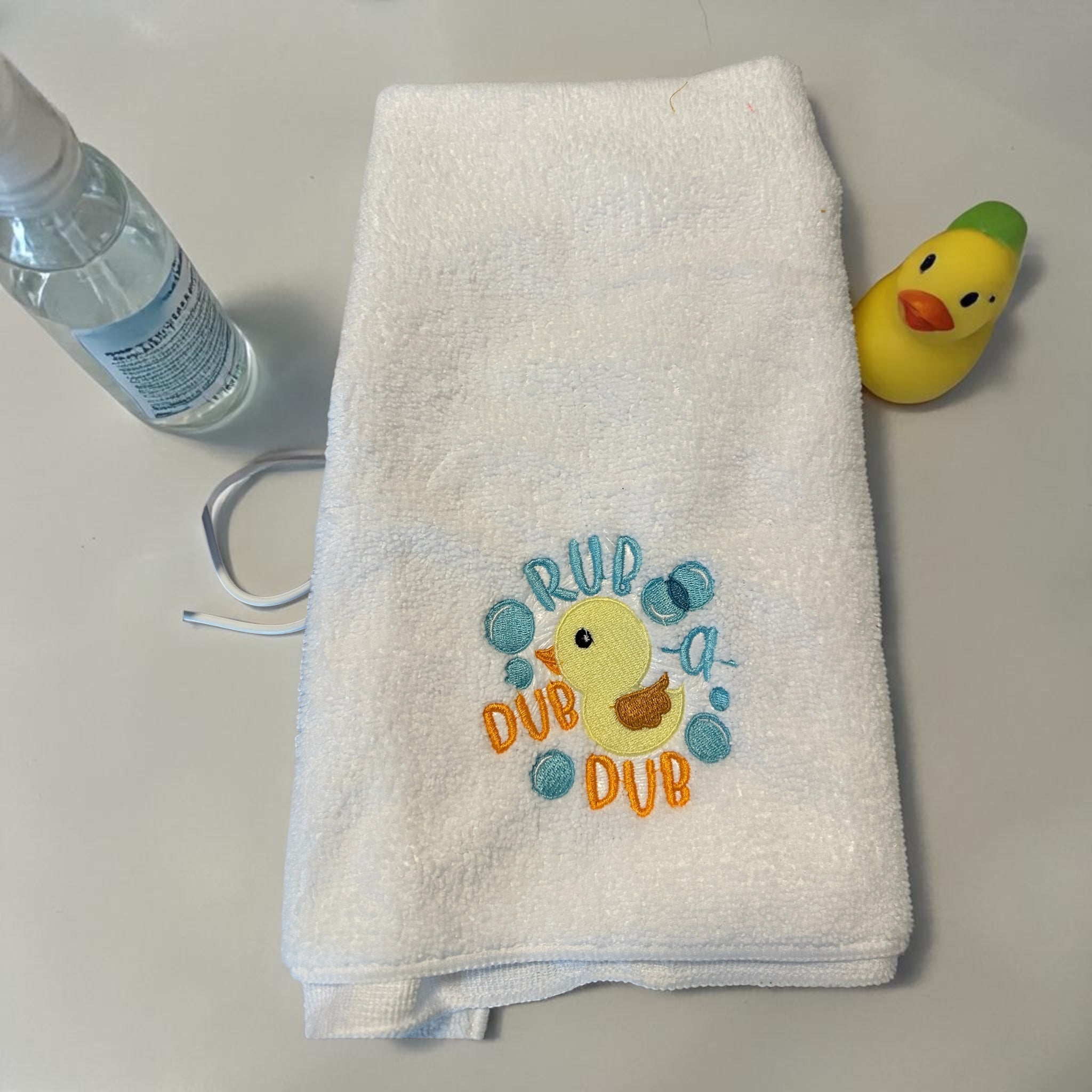 Rubber Ducky Microfiber Hand Towel For Kids Bath Time - Nonna J's