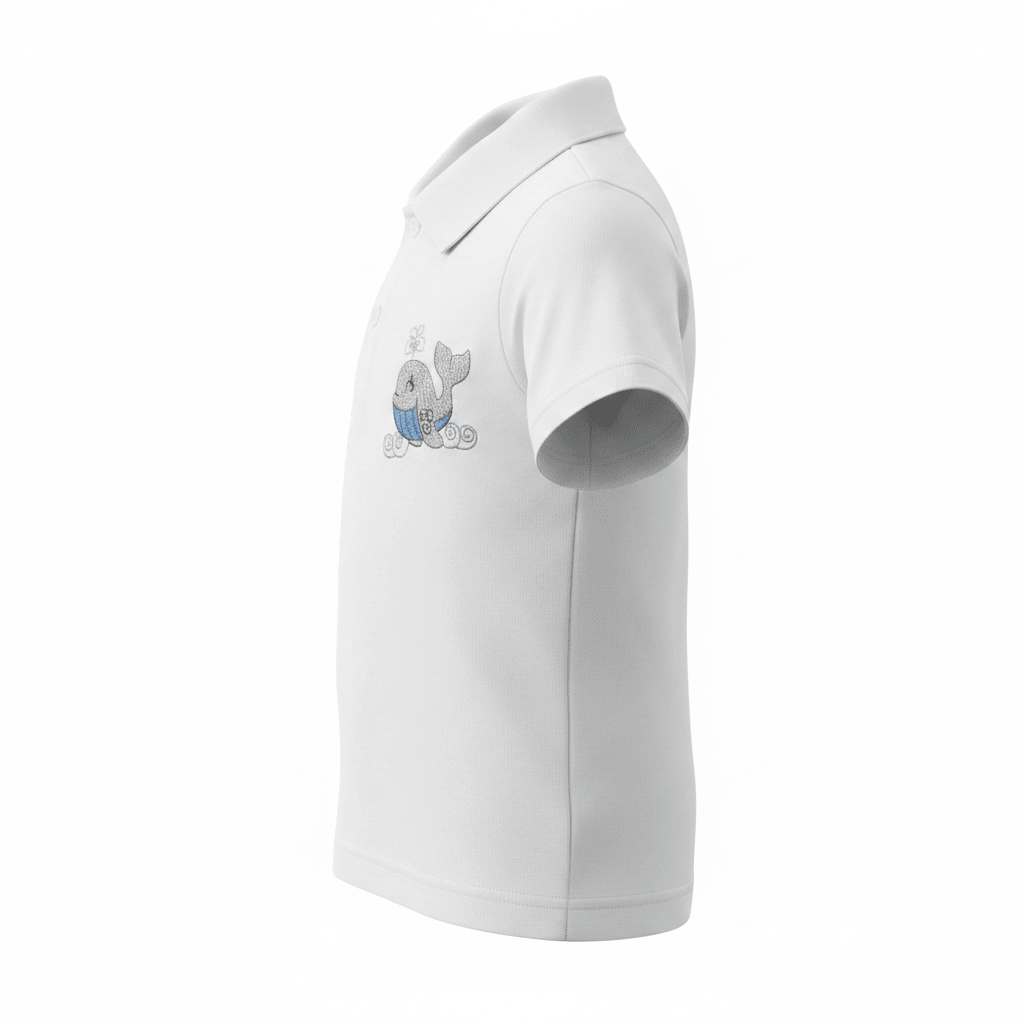 Whale Of A Time Boys Polo Shirt With Embroidered Whale - Nonna J's