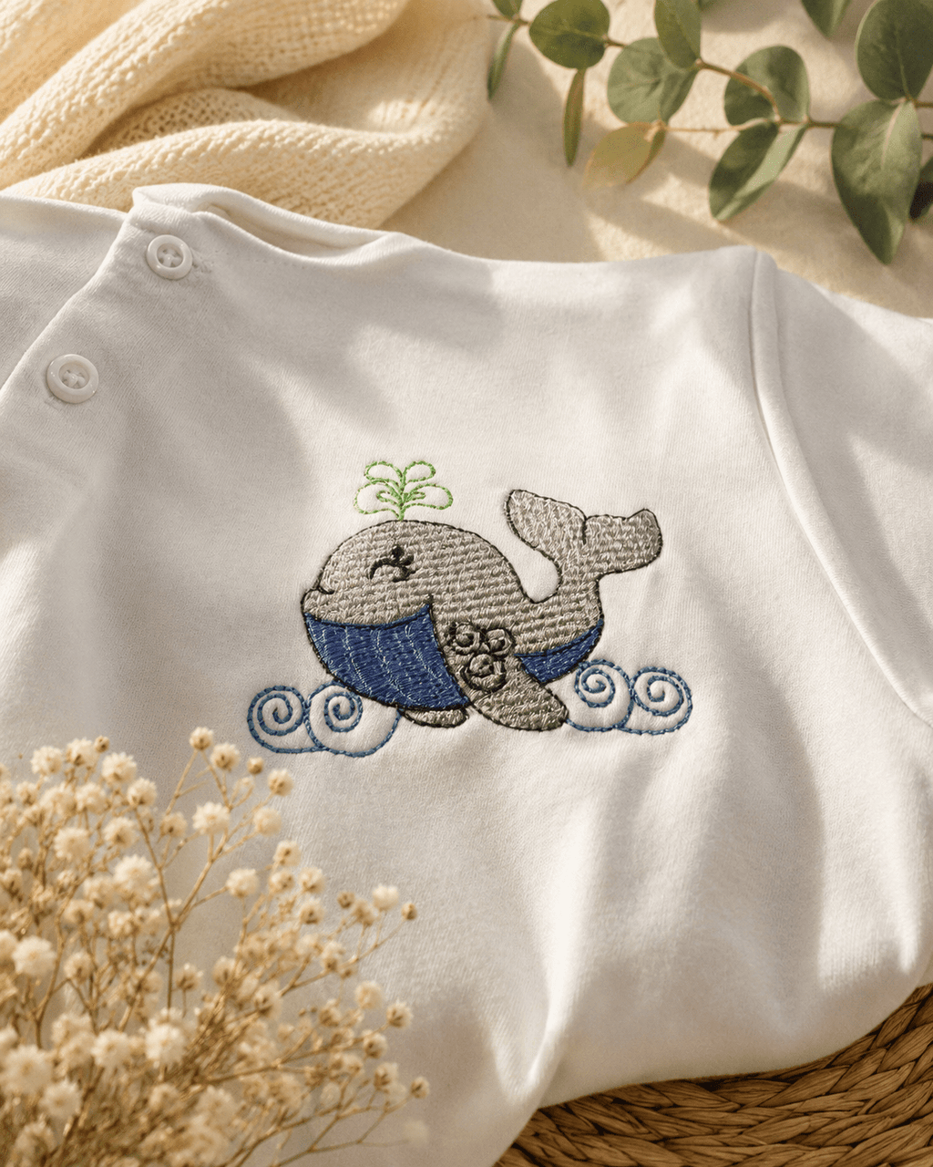 Whale Of A Time Boys Polo Shirt With Embroidered Whale - Nonna J's